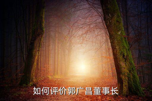 郭廣昌資產是多少,如何評價郭廣昌董事長