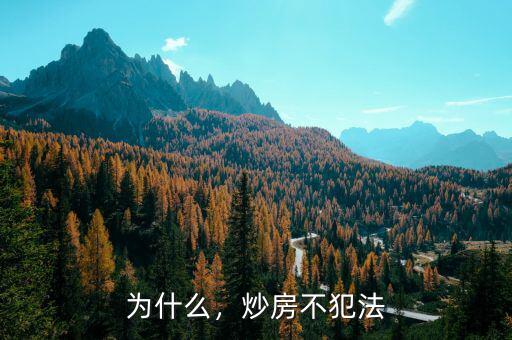 為什么，炒房不犯法