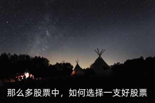 那么多股票中，如何選擇一支好股票