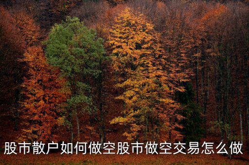 美國股市怎么做空,股市做空交易怎么做