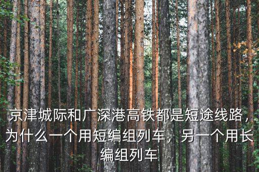 京津城際和廣深港高鐵都是短途線路，為什么一個(gè)用短編組列車，另一個(gè)用長(zhǎng)編組列車