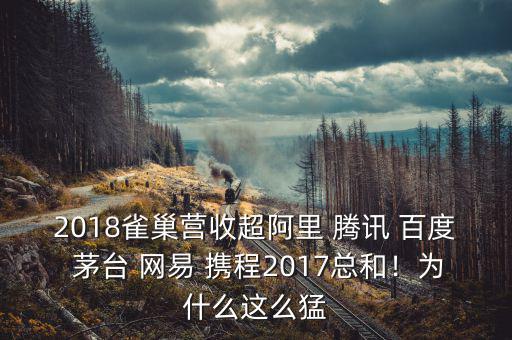 2018雀巢營收超阿里 騰訊 百度 茅臺 網(wǎng)易 攜程2017總和！為什么這么猛
