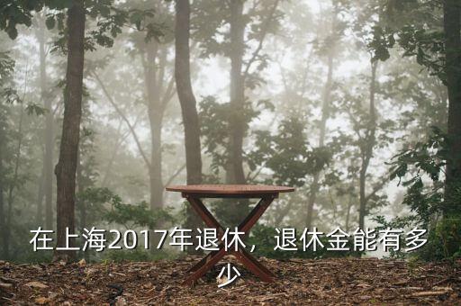 在上海2017年退休，退休金能有多少