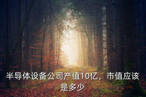半導(dǎo)體設(shè)備公司產(chǎn)值10億，市值應(yīng)該是多少