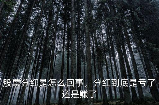 股票分紅是怎么回事，分紅到底是虧了還是賺了