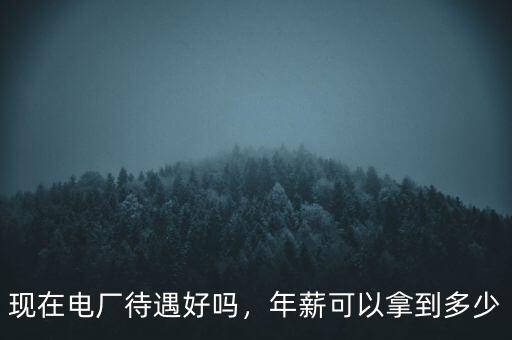 現(xiàn)在電廠待遇好嗎，年薪可以拿到多少