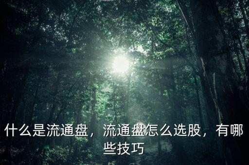 什么是流通盤，流通盤怎么選股，有哪些技巧