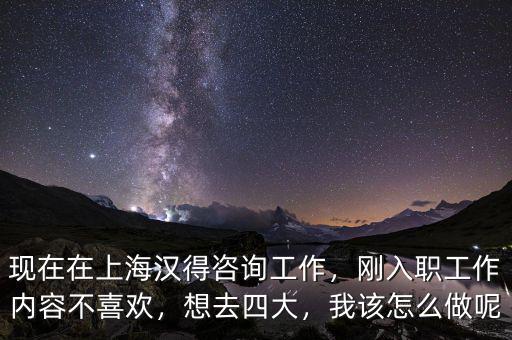 現(xiàn)在在上海漢得咨詢工作，剛入職工作內容不喜歡，想去四大，我該怎么做呢
