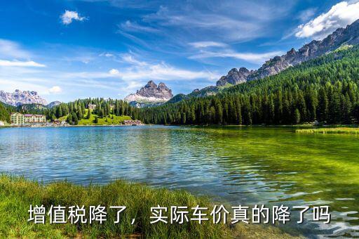汽車增值稅降了多少,實(shí)際車價真的降了嗎