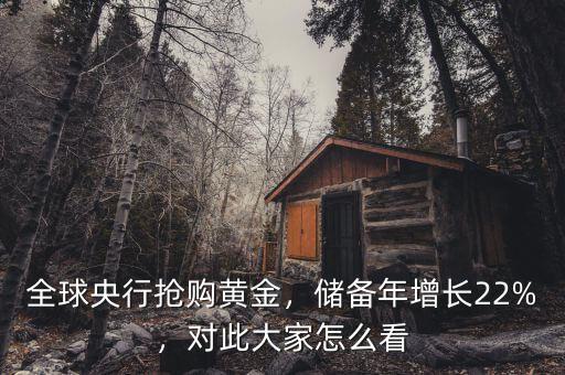 全球央行搶購黃金，儲備年增長22%，對此大家怎么看