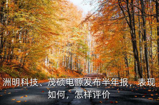 洲明科技、茂碩電源發(fā)布半年報，表現(xiàn)如何，怎樣評價