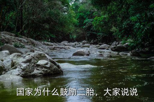 國(guó)家為什么鼓勵(lì)二胎，大家說(shuō)說(shuō)
