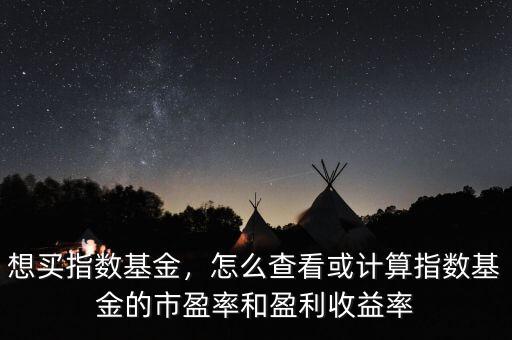 想買指數(shù)基金，怎么查看或計算指數(shù)基金的市盈率和盈利收益率