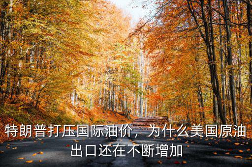 特朗普打壓國際油價，為什么美國原油出口還在不斷增加