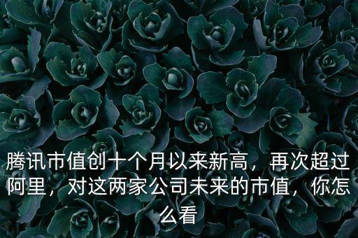 騰訊市值創(chuàng)十個月以來新高，再次超過阿里，對這兩家公司未來的市值，你怎么看