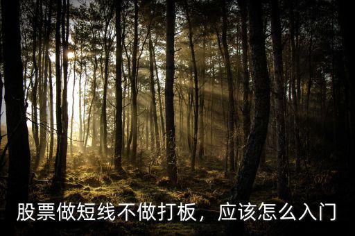股票怎么打板,股票做短線不做打板