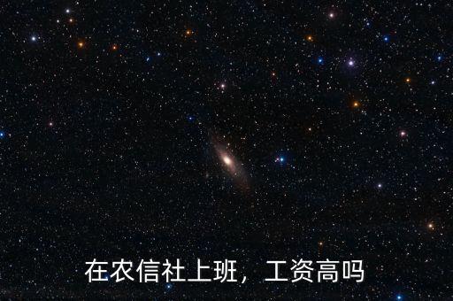 在農(nóng)信社上班，工資高嗎