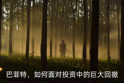 巴菲特，如何面對(duì)投資中的巨大回撤