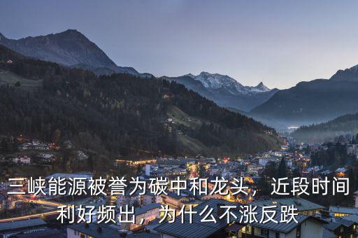 三峽能源被譽(yù)為碳中和龍頭，近段時(shí)間利好頻出，為什么不漲反跌