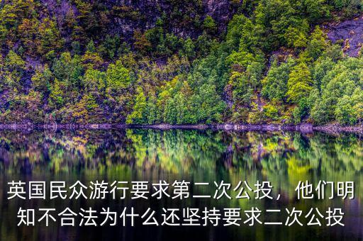 英國民眾游行要求第二次公投，他們明知不合法為什么還堅持要求二次公投