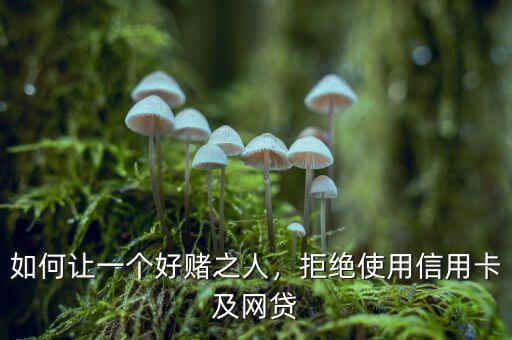 如何讓一個(gè)好賭之人，拒絕使用信用卡及網(wǎng)貸
