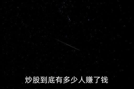 炒股到底有多少人賺了錢(qián)