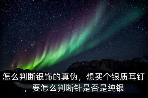 怎么判斷銀飾的真?zhèn)危胭I個銀質(zhì)耳釘，要怎么判斷針是否是純銀