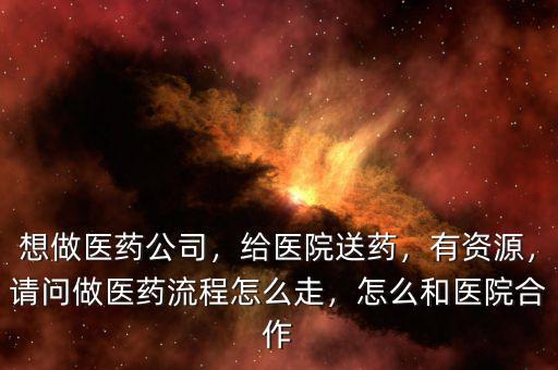 想做醫(yī)藥公司，給醫(yī)院送藥，有資源，請問做醫(yī)藥流程怎么走，怎么和醫(yī)院合作