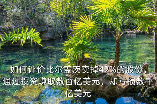 如何評價比爾蓋茨賣掉42%的股份，通過投資賺取數(shù)百億美元，卻虧損數(shù)千億美元