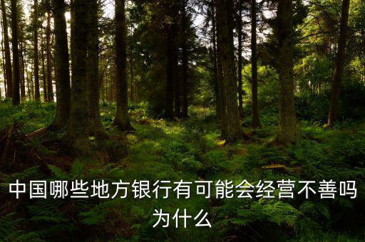 中國哪些地方銀行有可能會經營不善嗎為什么