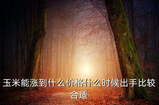 國儲玉米收到什么時(shí)候,什么時(shí)候出手比較合適
