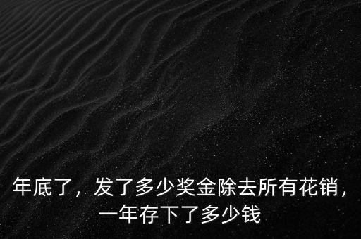 年底了，發(fā)了多少獎(jiǎng)金除去所有花銷，一年存下了多少錢
