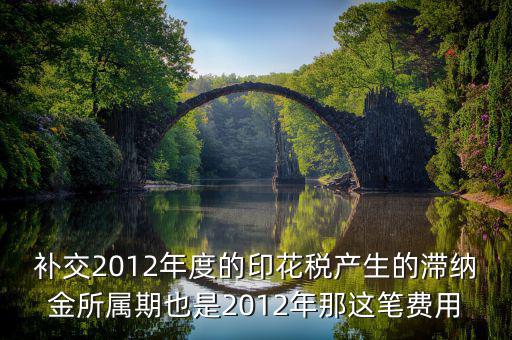 補交印花稅屬期是什么意思，補交2012年度的印花稅產(chǎn)生的滯納金所屬期也是2012年那這筆費用