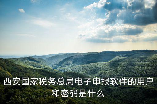 陜西省國家稅務局賬號是什么，你好我想問你 一下 網(wǎng)上國稅的用戶名和密碼是什么