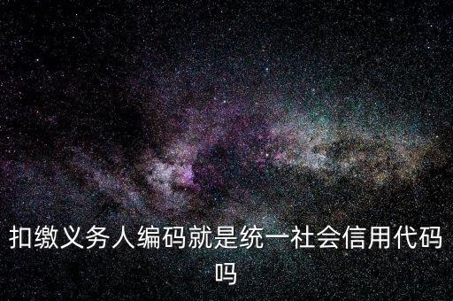 扣款人義務編碼是什么意思，扣繳義務人編碼是什么