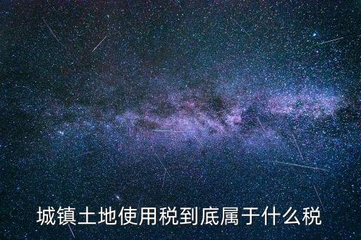 城鎮(zhèn)土地使用稅屬于什么稅種，城鎮(zhèn)土地使用稅到底屬于什么稅