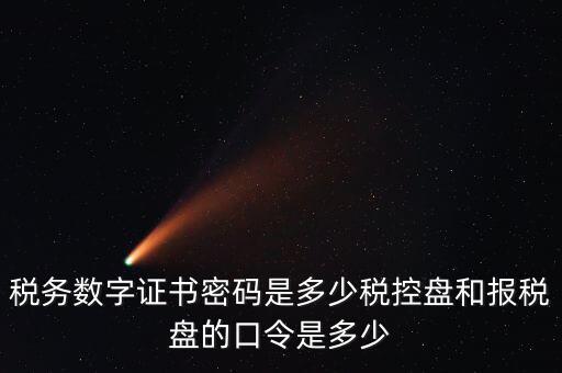 新報稅盤密碼是什么，稅務數(shù)字證書密碼是多少稅控盤和報稅盤的口令是多少