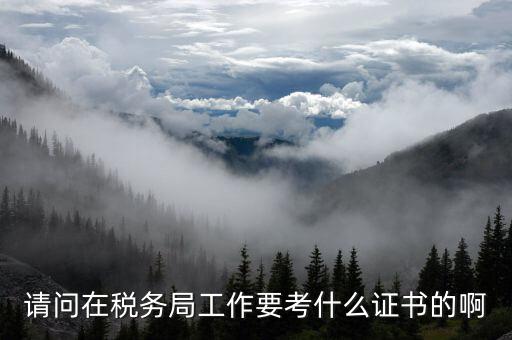 地稅局上班要什么證書，請問在稅務局工作要考什么證書的啊
