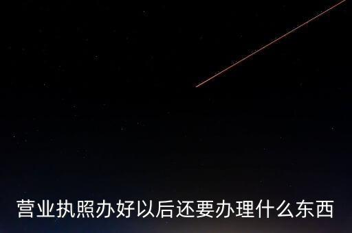 拿到營業(yè)執(zhí)照后需要辦理什么資料，請(qǐng)問新開公司拿了營業(yè)執(zhí)照后還要辦些什么