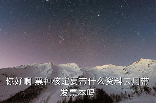 核票種要帶什么資料，你好啊 票種核定要帶什么資料去用帶發(fā)票本嗎