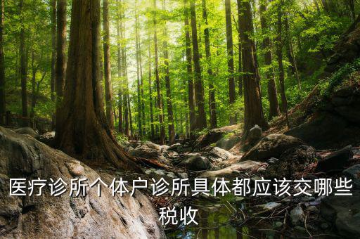 醫(yī)院應(yīng)交什么稅，醫(yī)療診所個體戶診所具體都應(yīng)該交哪些稅收