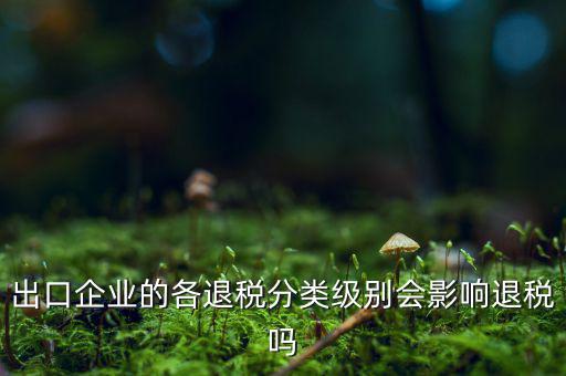 退稅分類等級三類有什么影響，為三類了請問對我公司辦理出口退稅有什么影響嗎