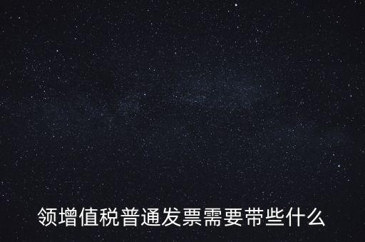 領增值稅普通發(fā)票需要帶些什么