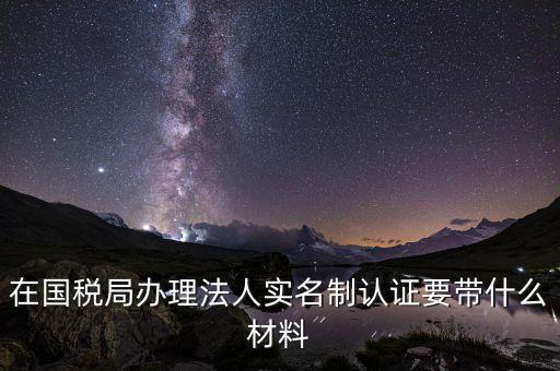 實(shí)名辦稅需要帶什么材料，在國(guó)稅局辦理法人實(shí)名制認(rèn)證要帶什么材料