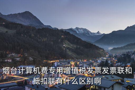煙臺計算機費專用增值稅發(fā)票發(fā)票聯和抵扣聯有什么區(qū)別啊