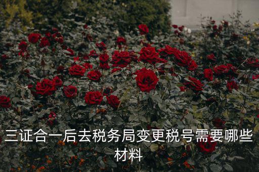 稅號變更需要什么合同，三證合一后去稅務(wù)局變更稅號需要哪些材料
