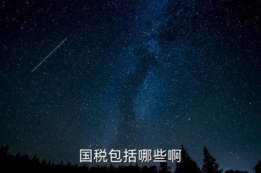 國(guó)稅涵蓋什么，國(guó)稅包括哪些啊