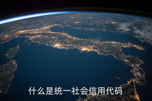 什么是統(tǒng)一社會信用代碼