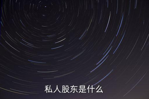 什么是個人股東，什么叫做私人股東啊
