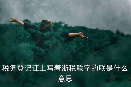 稅務(wù)全國聯(lián)網(wǎng)是什么意思，稅務(wù)登記證上寫著浙稅聯(lián)字的聯(lián)是什么意思